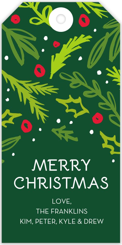 Joyful Boughs Stringed Gift Tag