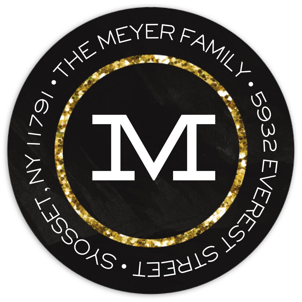 Merry Sparkle Return Address Sticky