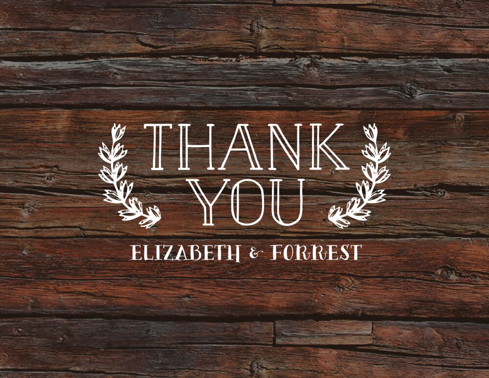 Barn Wood Folded Note