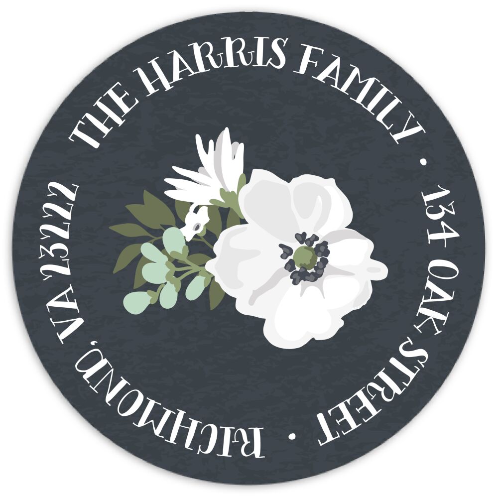 Blooming Together Return Address Sticky