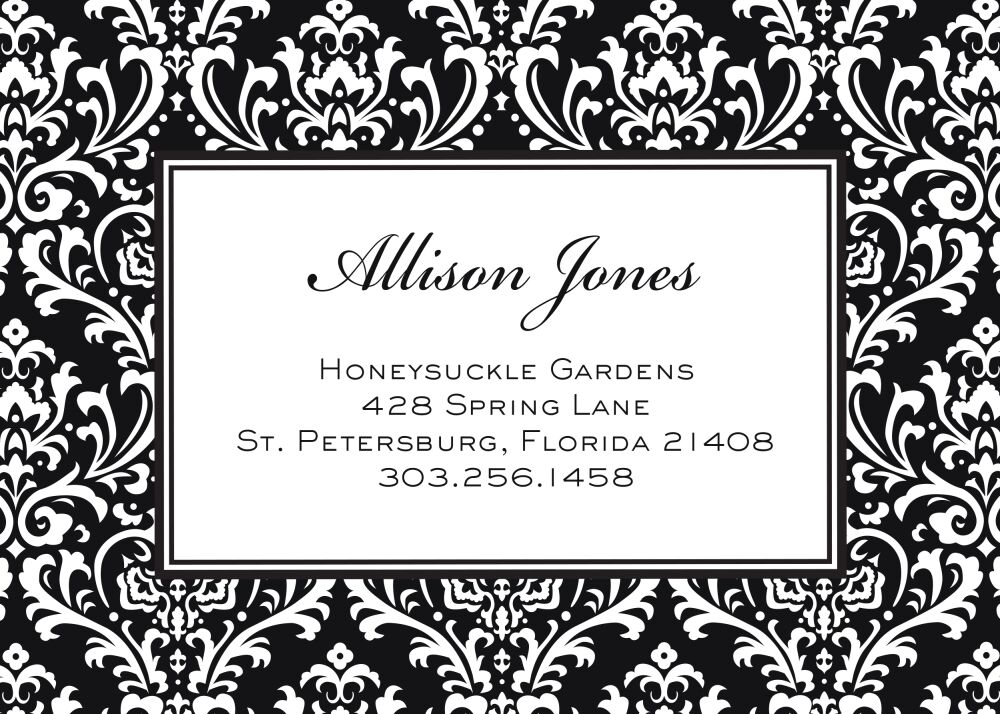 Vintage Damask - Black Sticker 