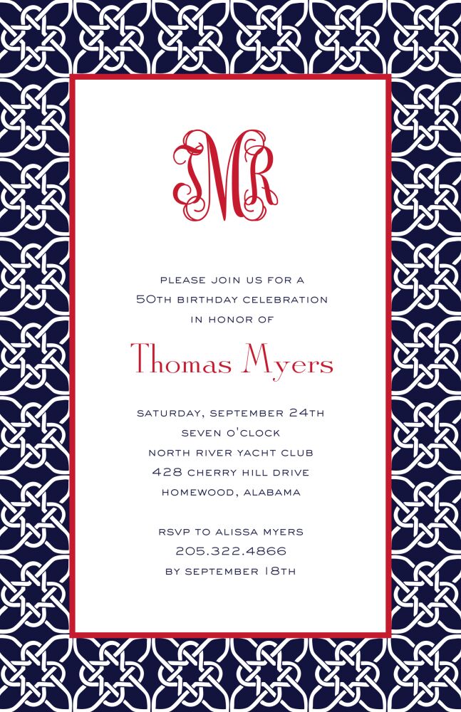 Nautique - Navy Invitation