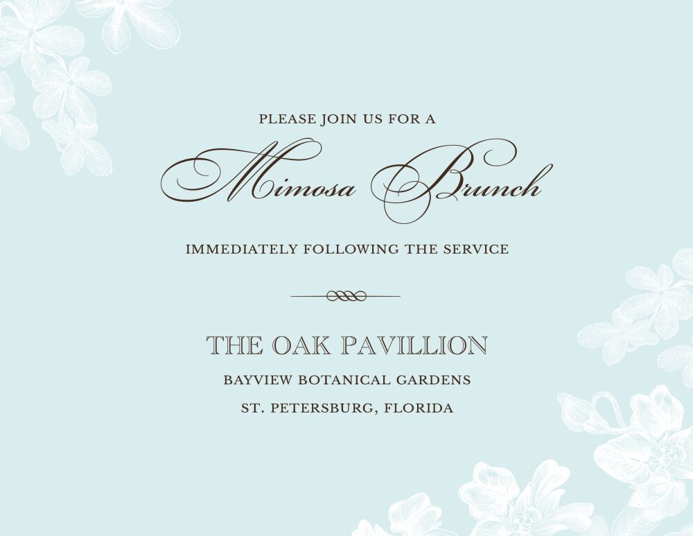 Tropical Garden Reception Card