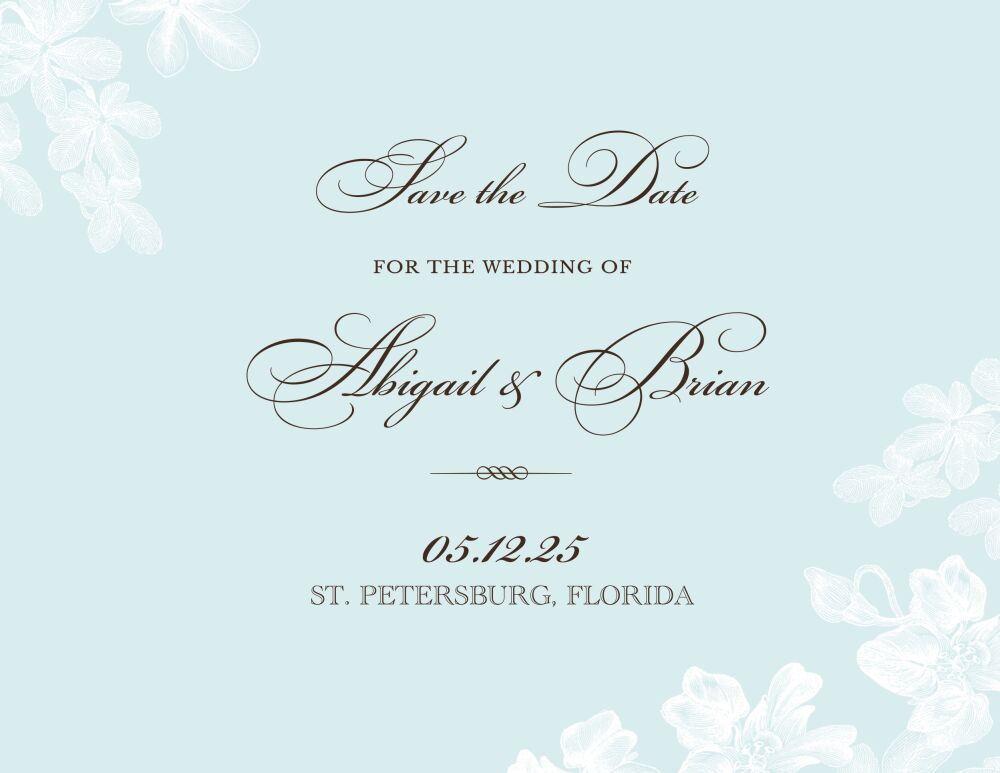 Tropical Garden Save The Date Invitation
