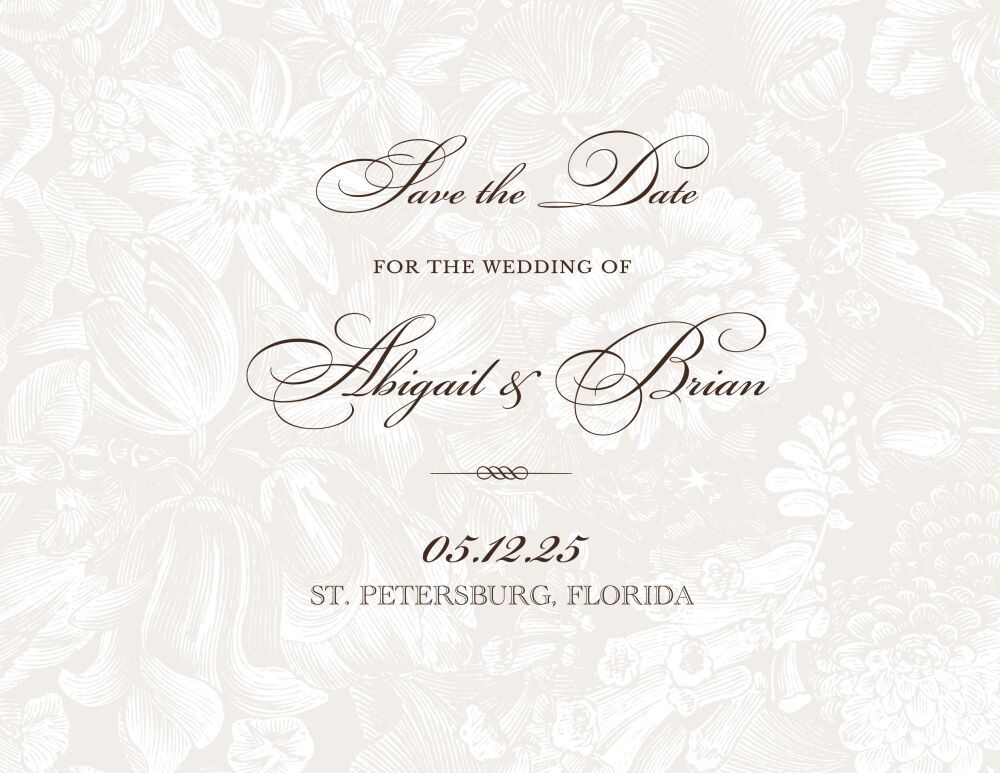 In The Garden Save The Date Invitation
