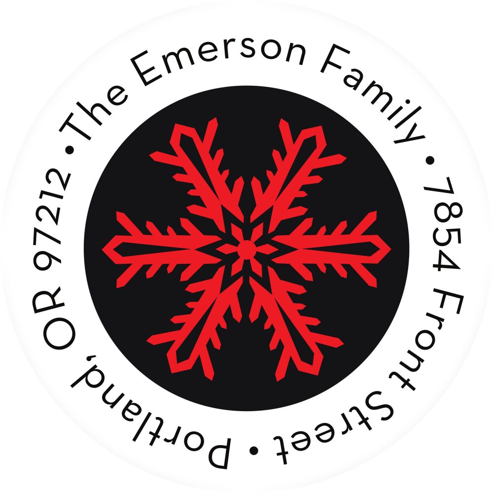 Merry Everything Round Address Sticky