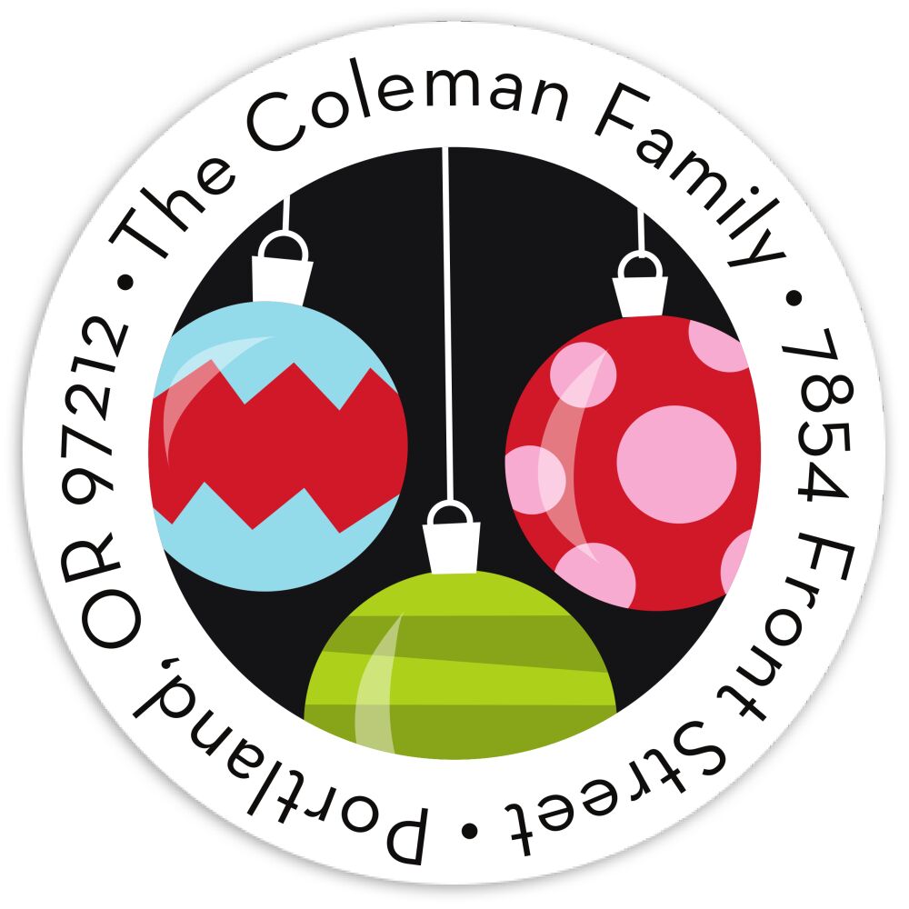 A Touch of Whimsy Round Address Sticky