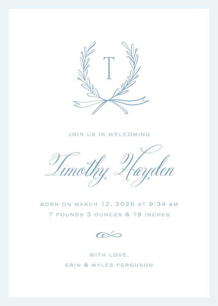 Sweet Branches Birth Announcement