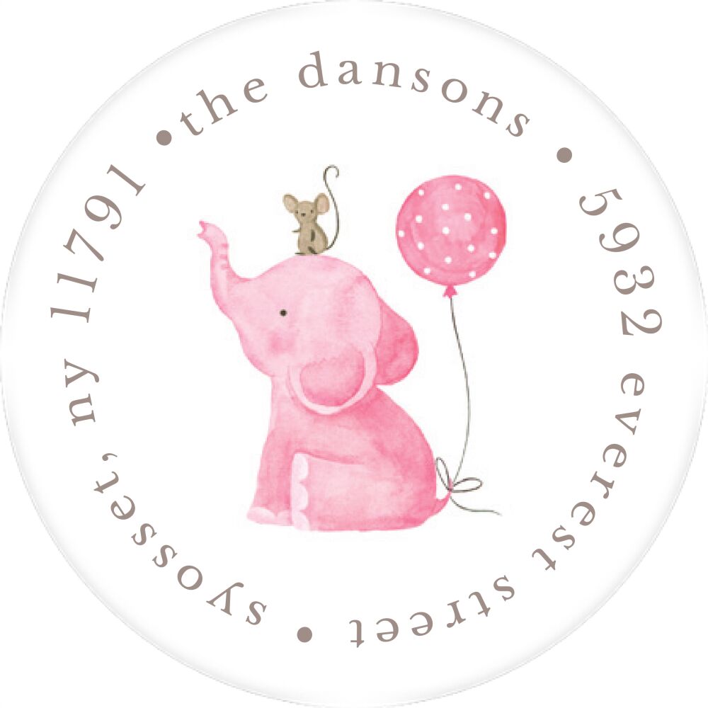 Sweet Friends Round Address Sticky