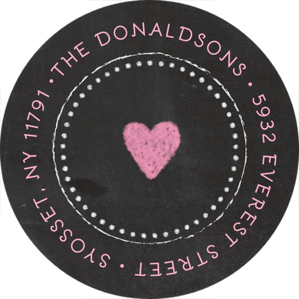 Sign Of Joy Round Address Sticky