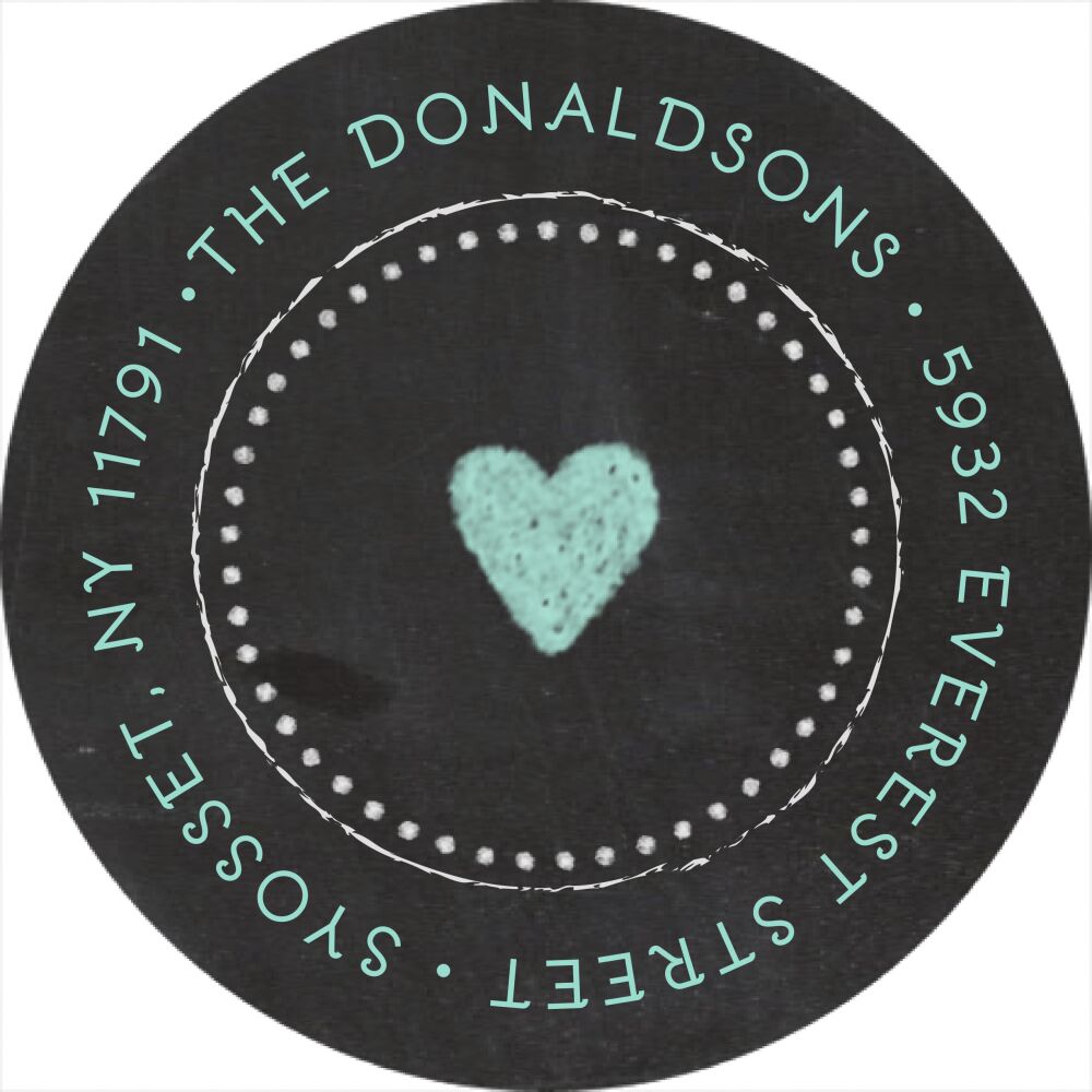 Sign Of Joy Round Address Sticky
