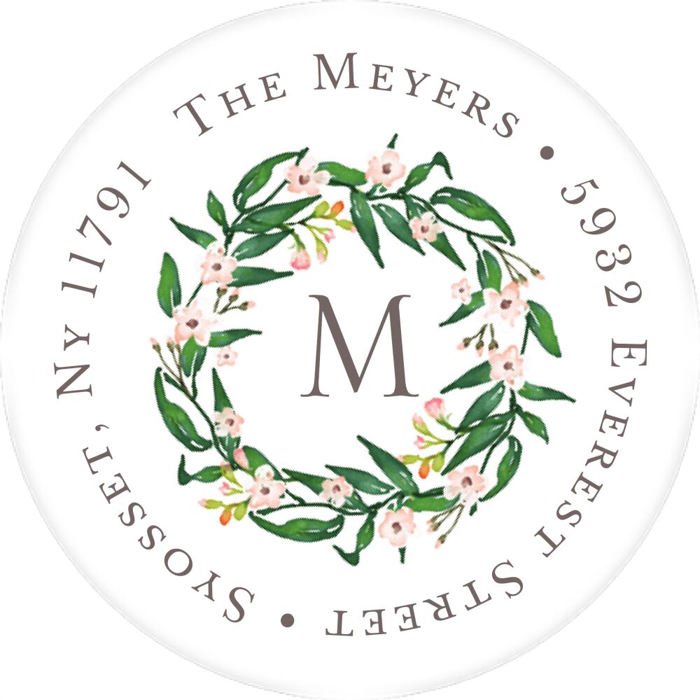 Tiny Crown Round Address Sticky