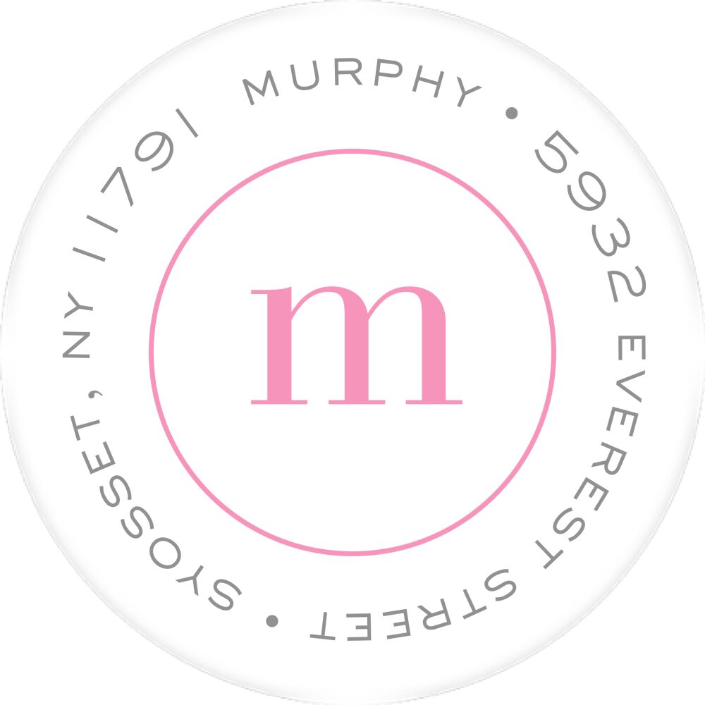 Stamped With Love Round Address Sticky