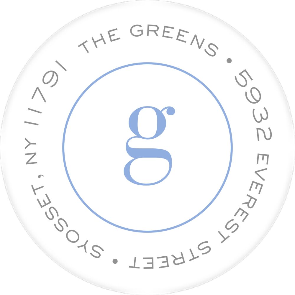 Stamped With Love Round Address Sticky