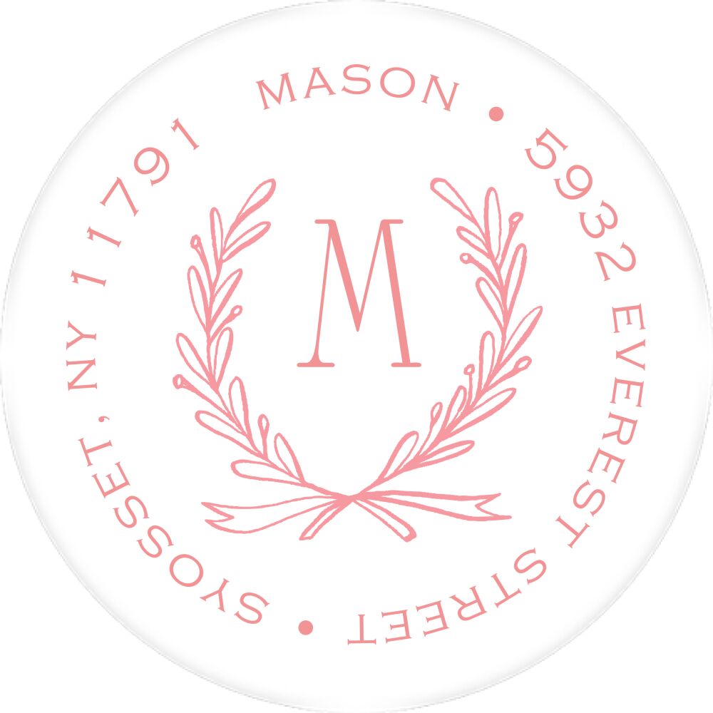 Sweet Branches Round Address Sticky