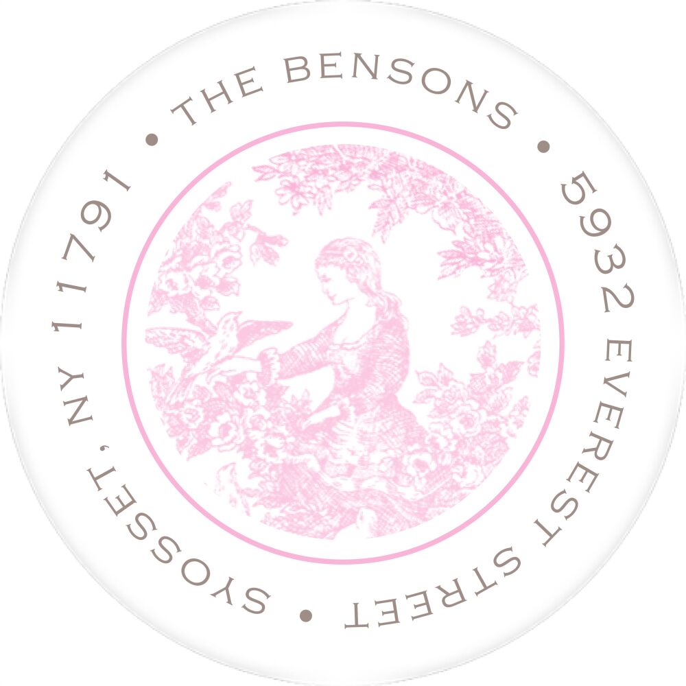 Little Provence Round Address Sticky