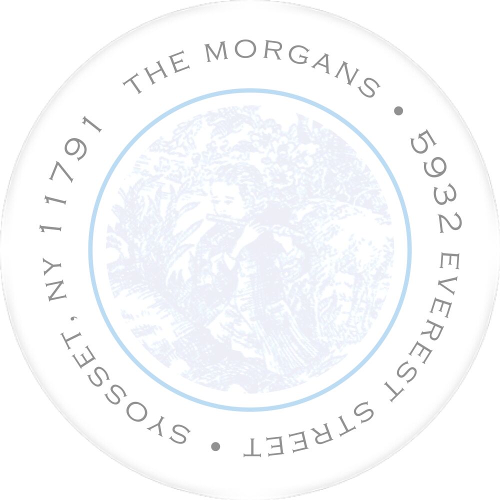 Little Provence Round Address Sticky