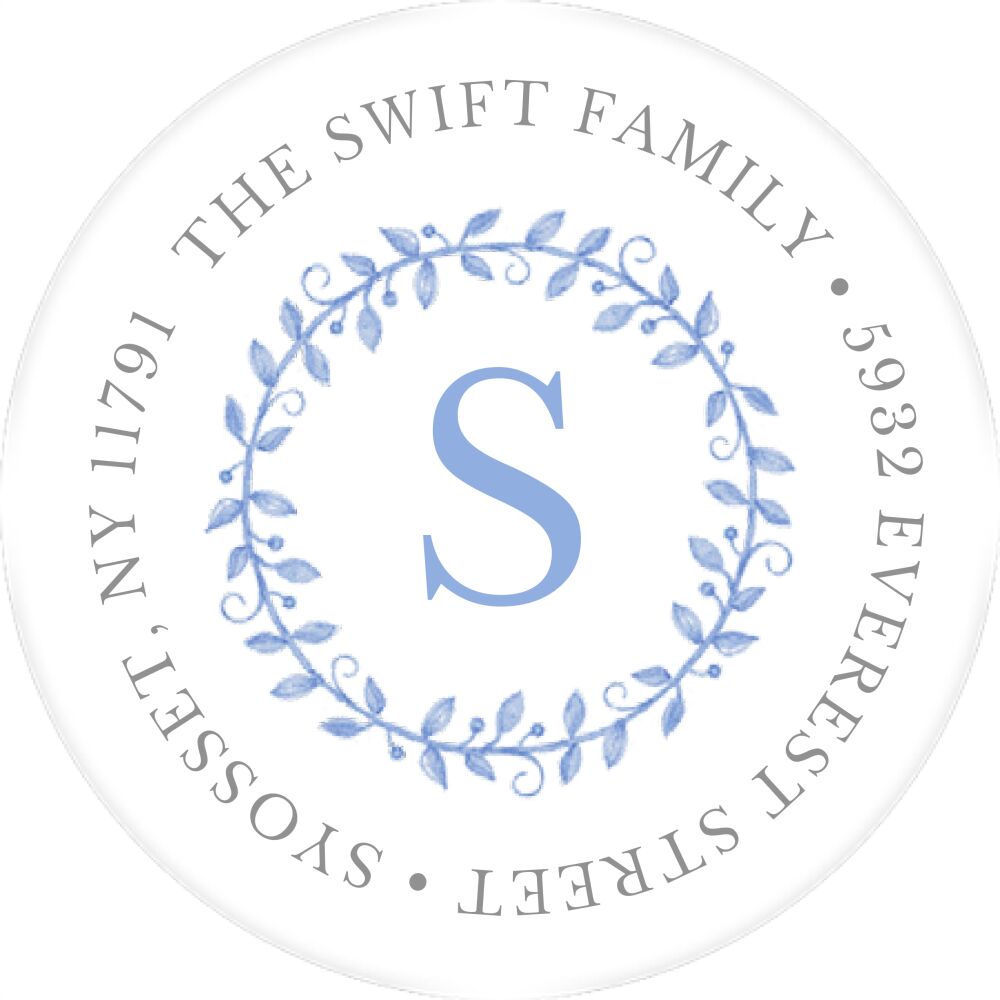 Painted Precious Round Address Sticky