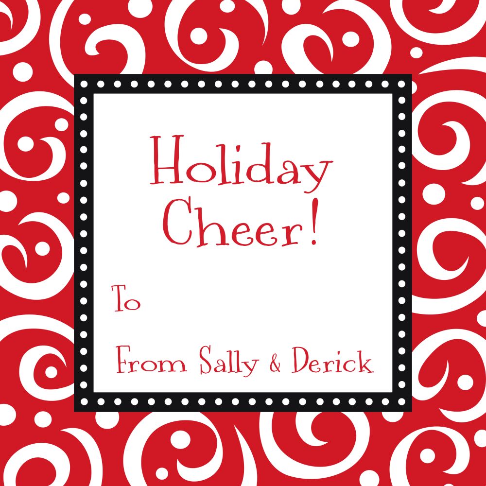 Swirls & Whirls - Red Enclosure Card