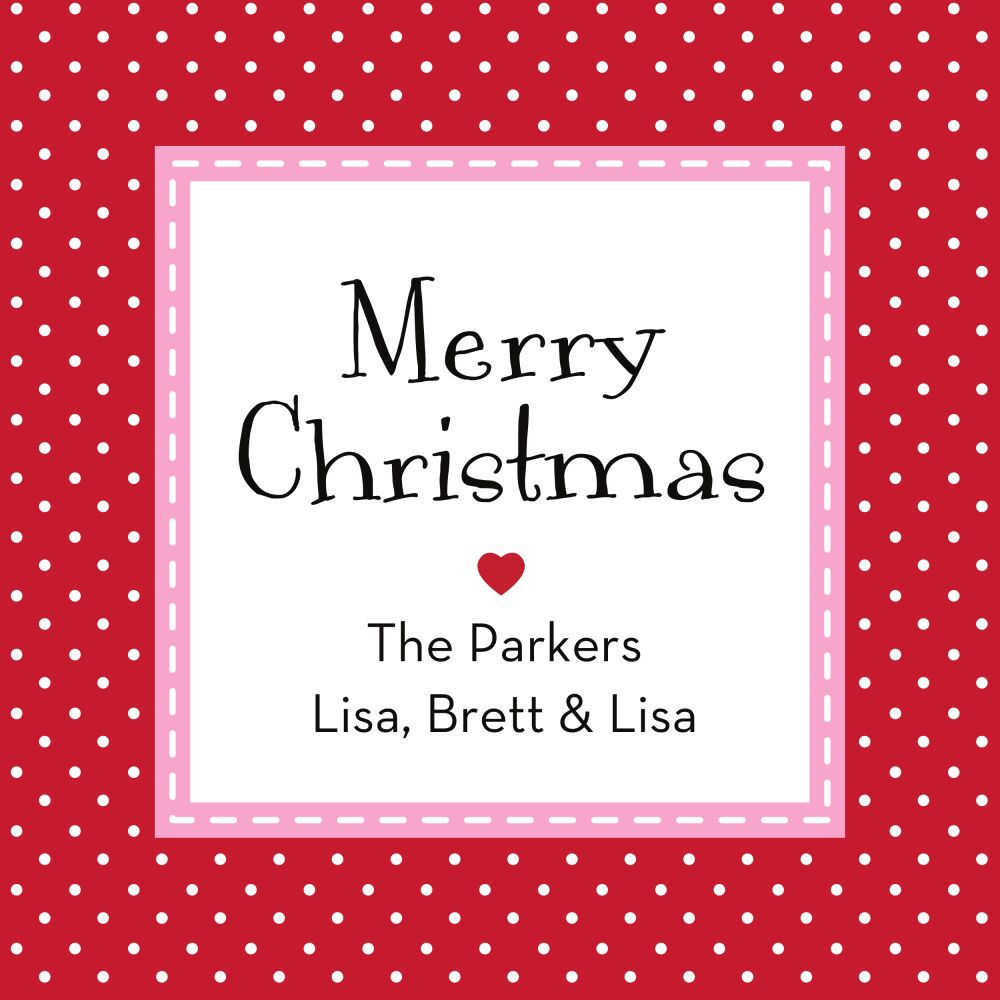 Jolly Holiday - Red Folded Enclosure Card