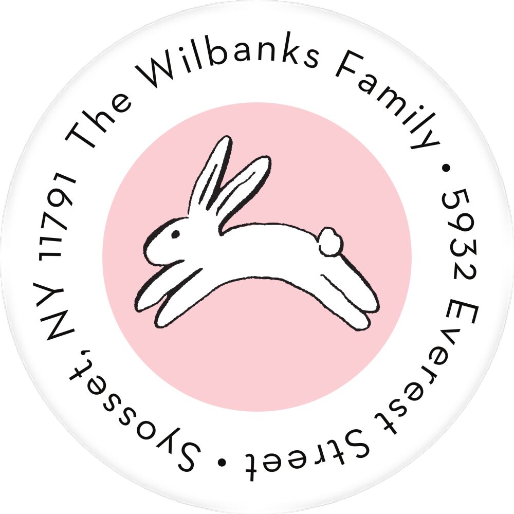 Leap With Joy Round Address Sticky