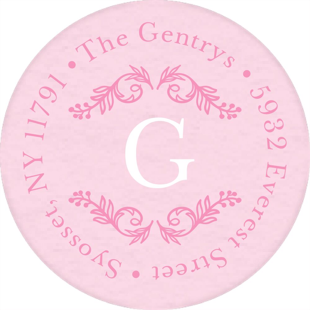 Proudly Presenting Round Address Sticky