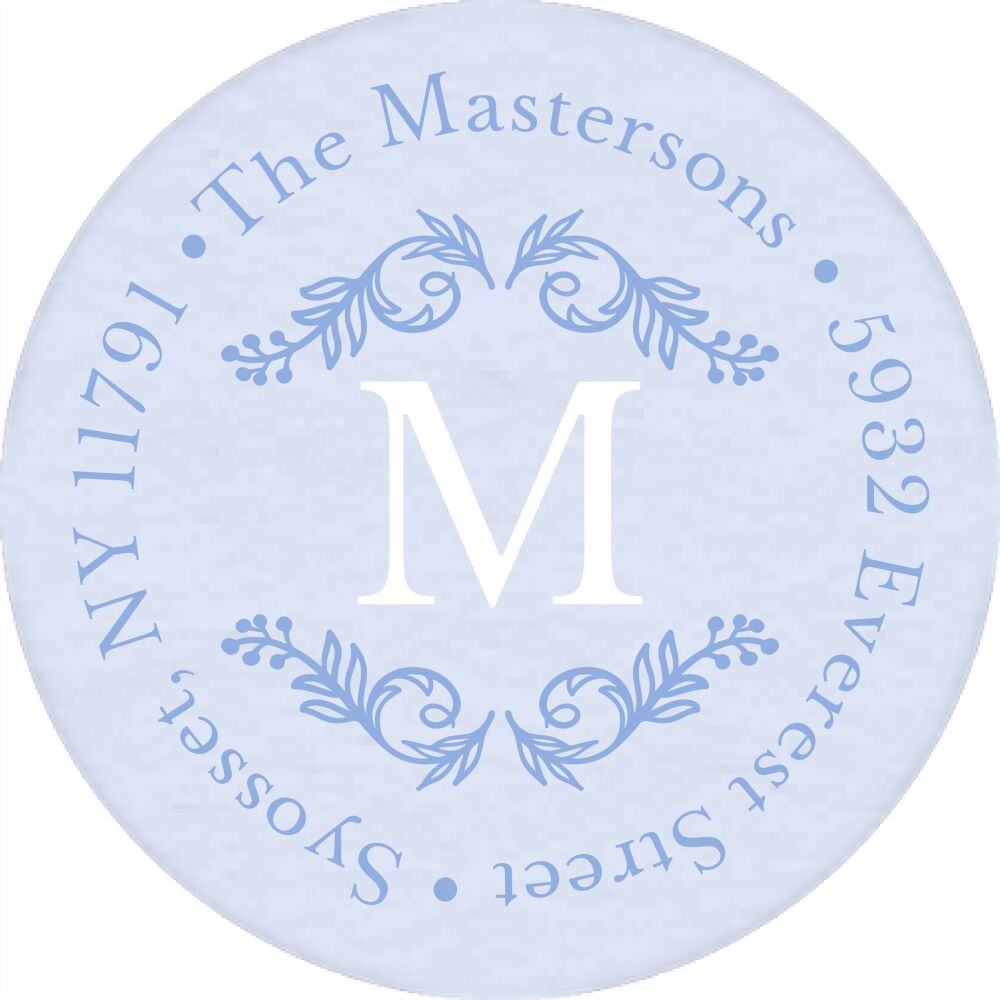 Proudly Presenting Round Address Sticky