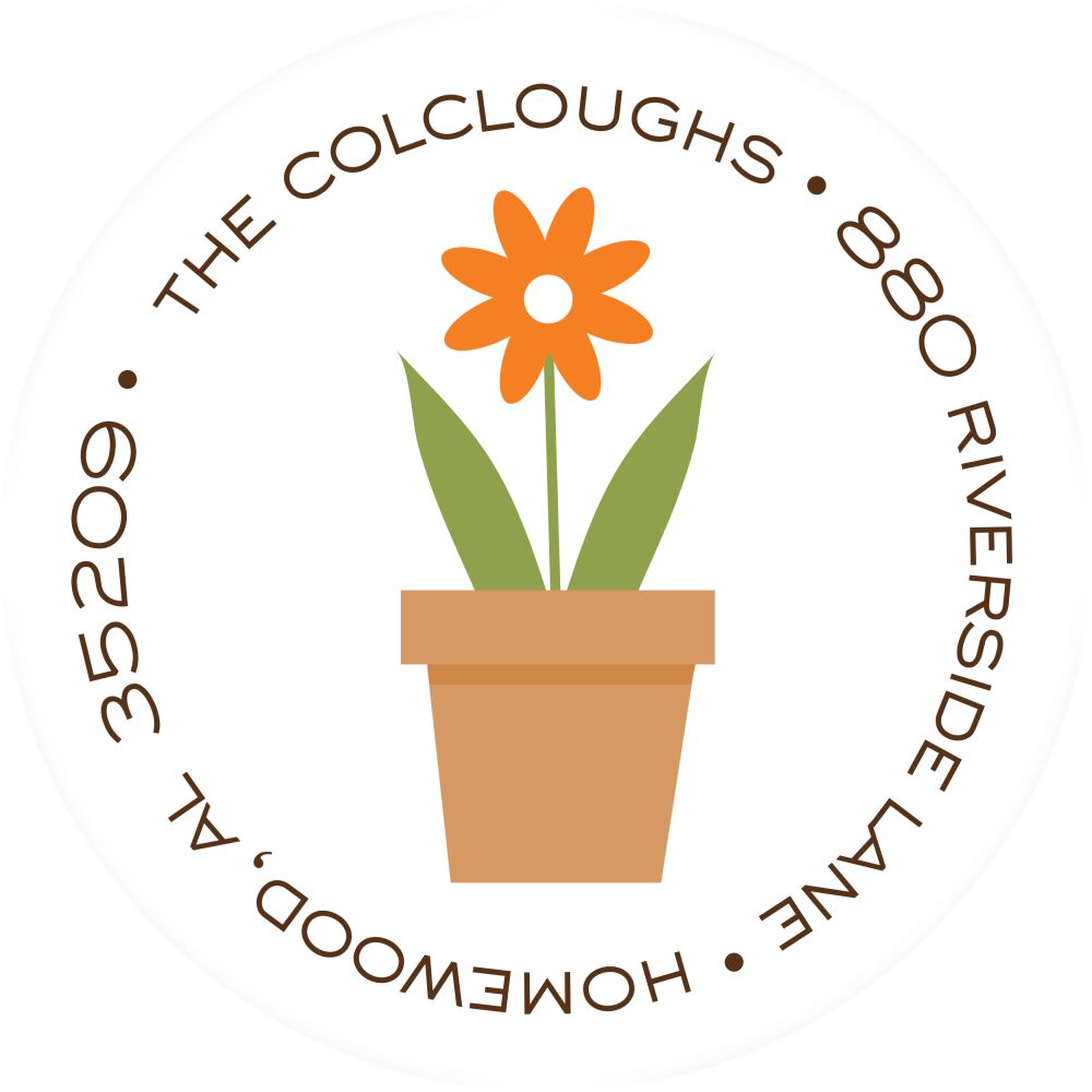 Tool And Garden Shower Round Address Sticky