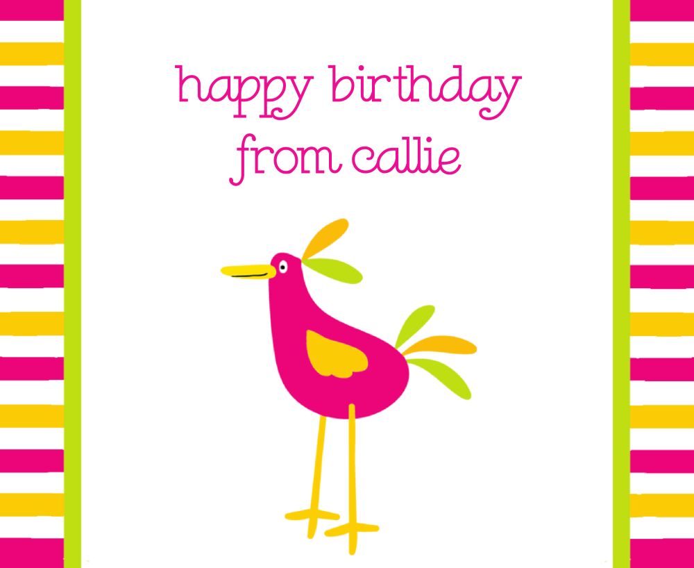 Doodle Bird Calling Card
