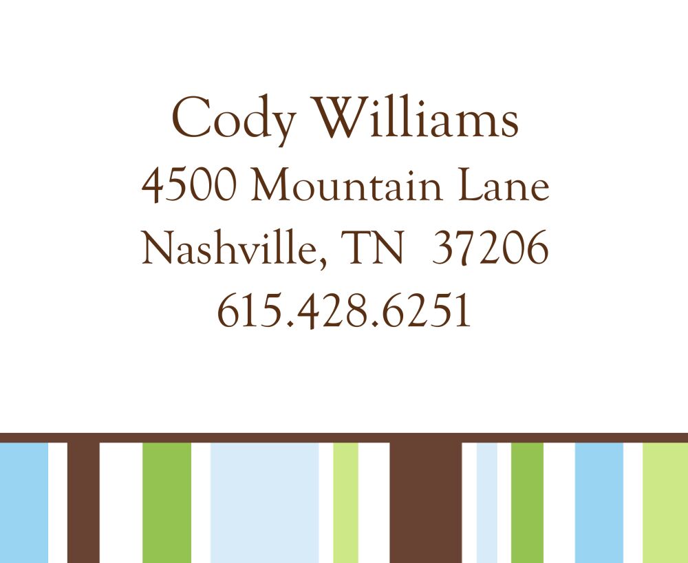Country Club Stripe Calling Card