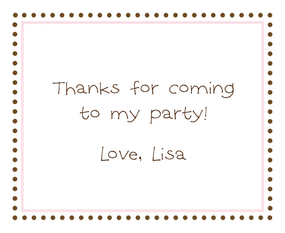 Brown Dotted Border Calling Card