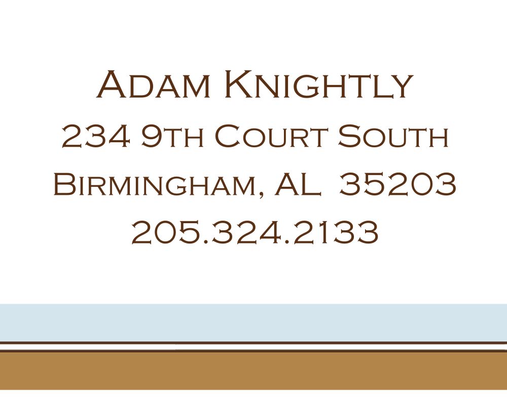 Simple Monogram Chocolate Calling Card