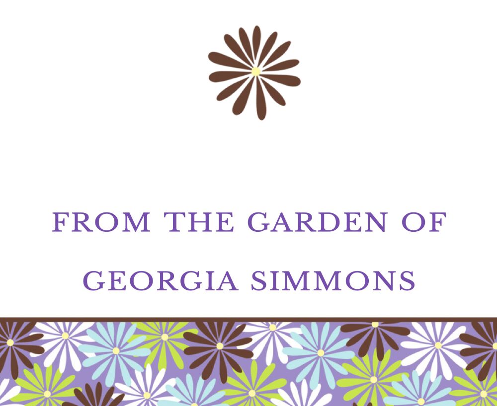 Violet Daisies Calling Card