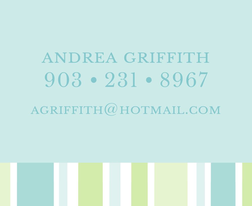 Mr. Big Aqua Calling Card
