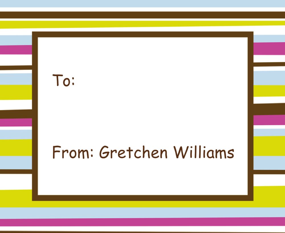 Addie's Stripes Calling Card