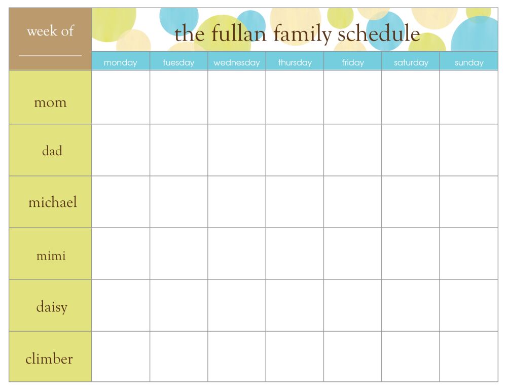 Lime Dots Weekly Scheduling Pad