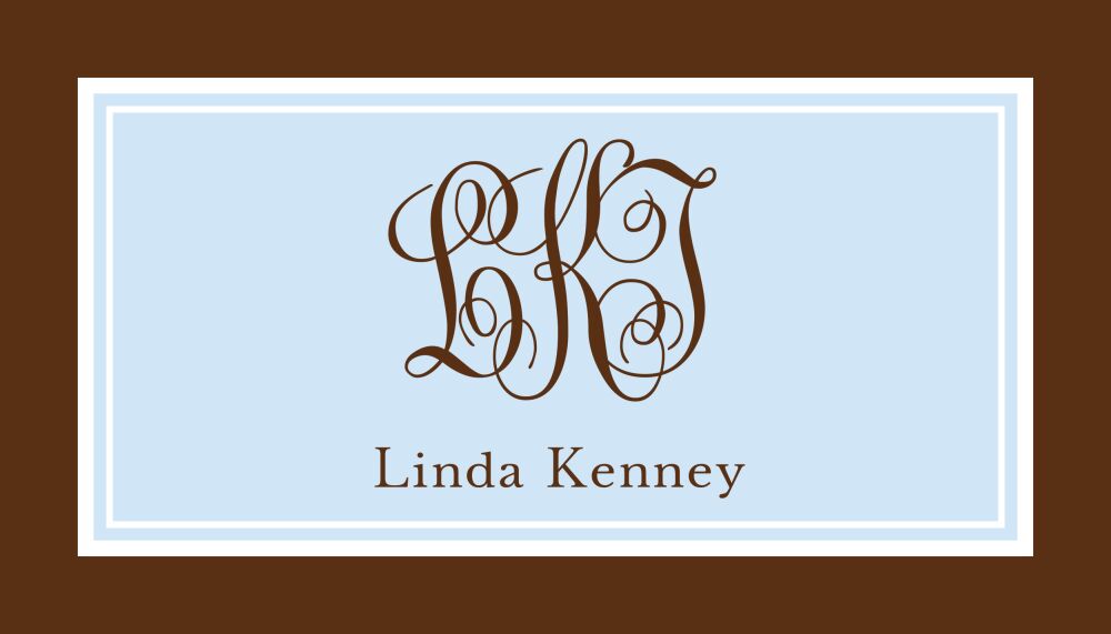Classic Statement-Blue Folded Calling Card