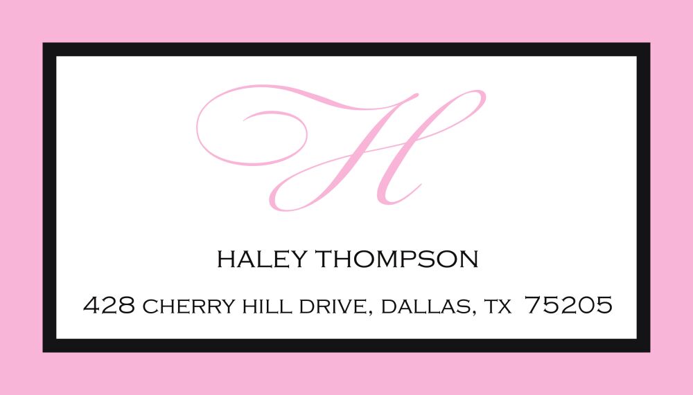 Simple Frame-Peony Calling Card