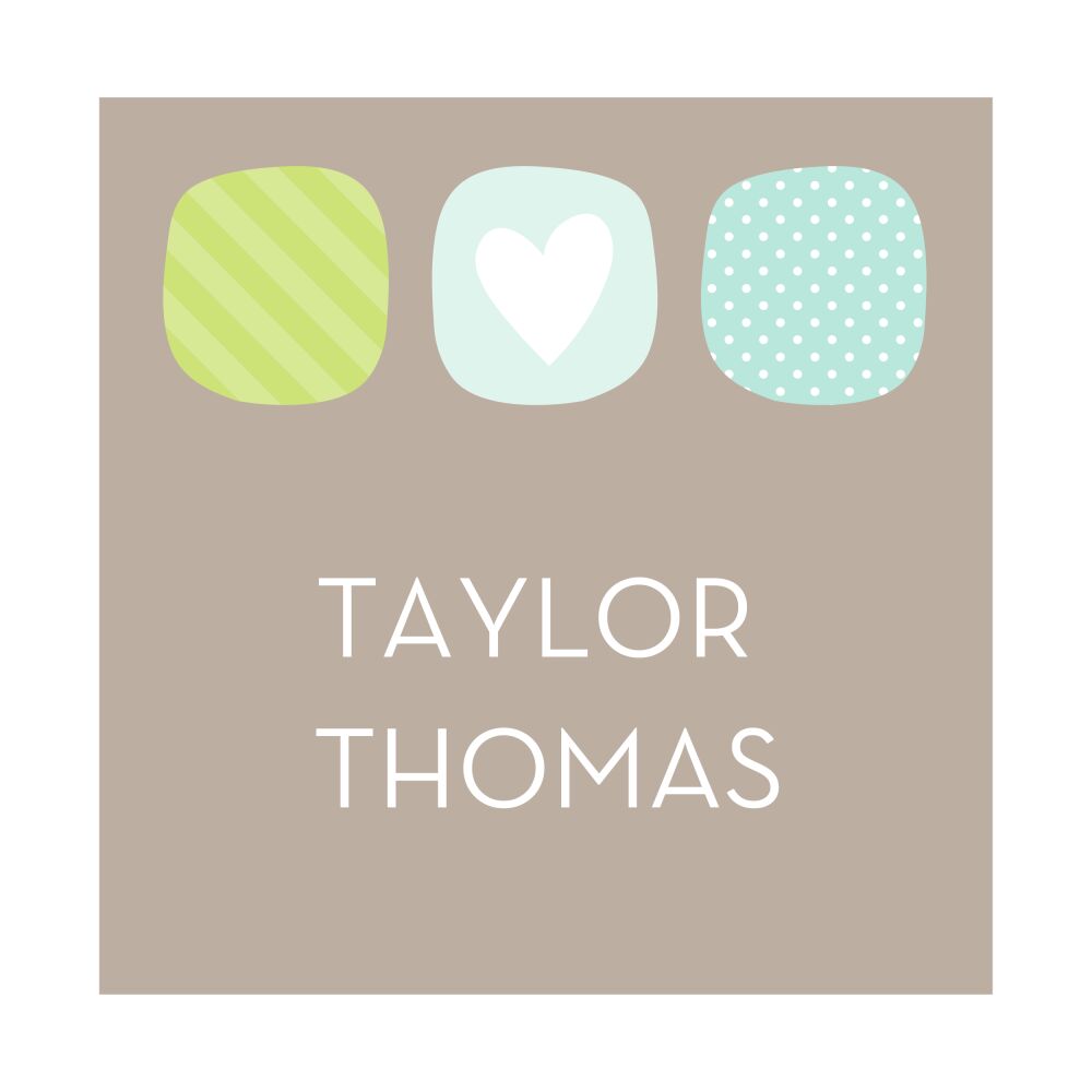 Urban Baby - Blue Folded Enclosure Card 
