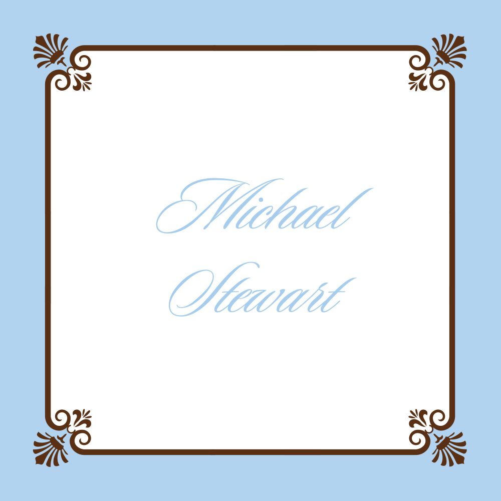 Park Avenue - Blue Square Folded Enclosure Card 
