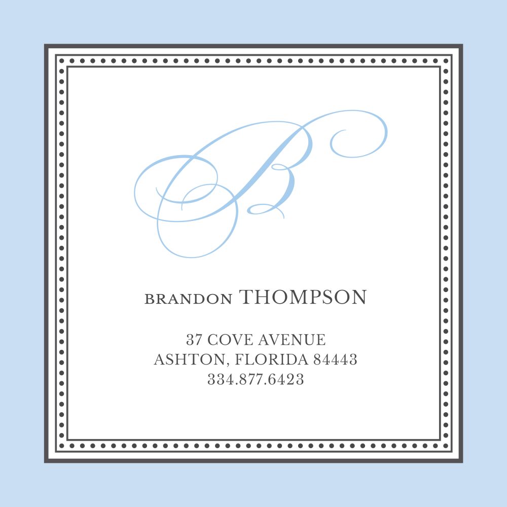 Softly Stated - Blue Folded Enclosure Card 