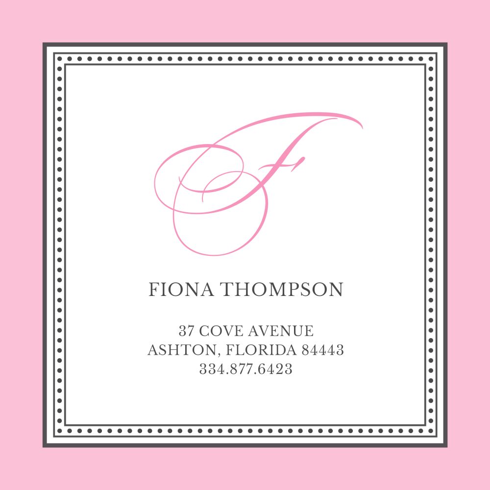 Softly Stated - Pink Folded Enclosure Card 