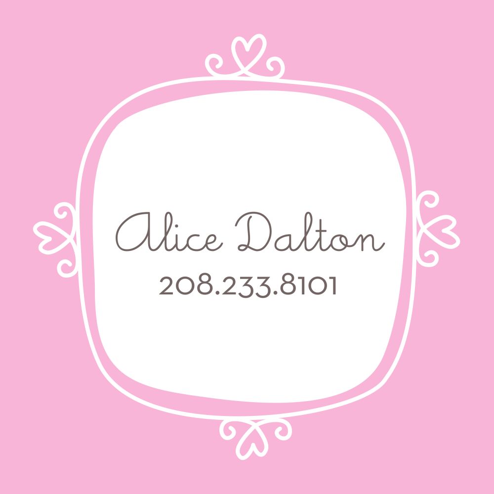 Le Cute - Pink Folded Enclosure Card 