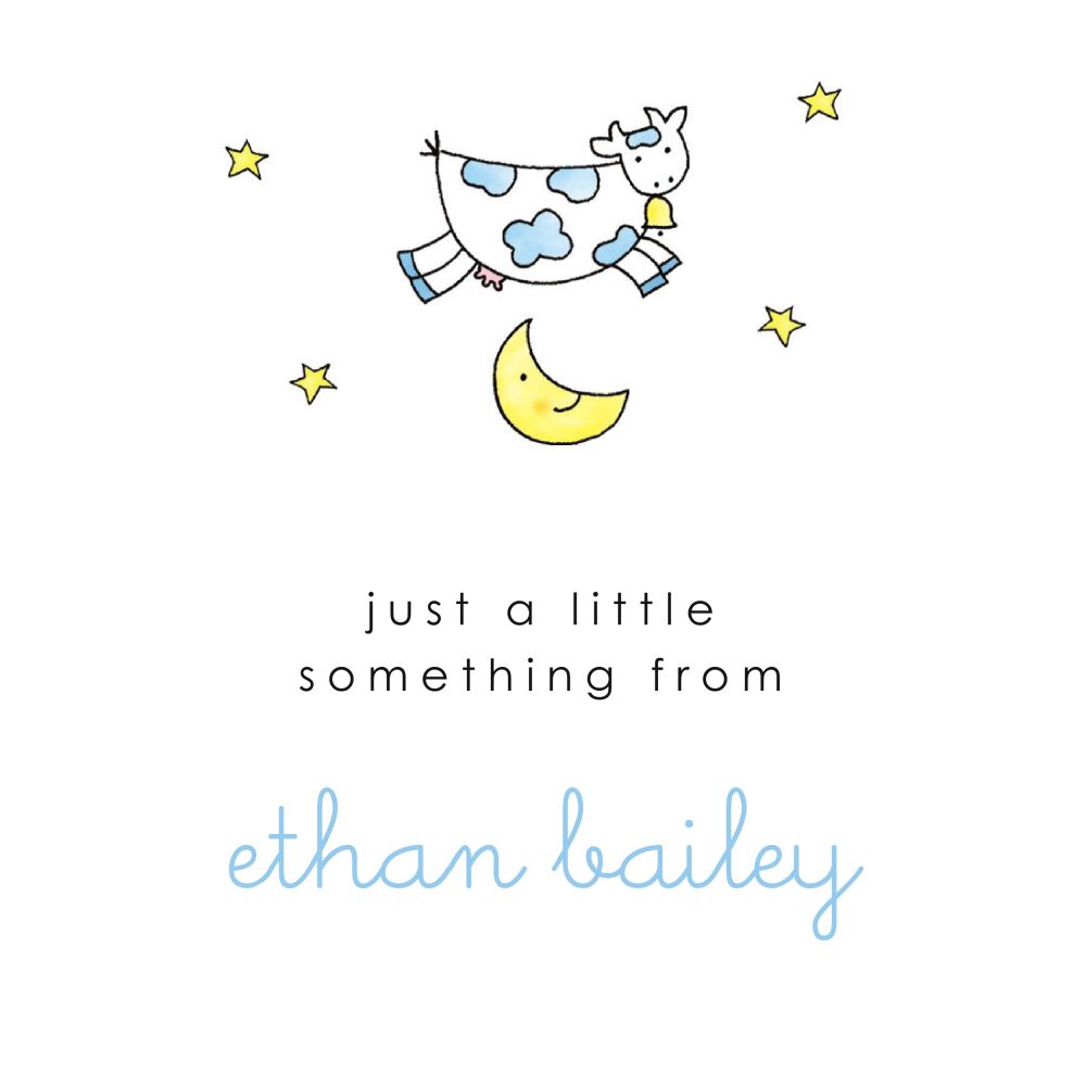 Over the Moon - Blue Folded Enclosure Card 