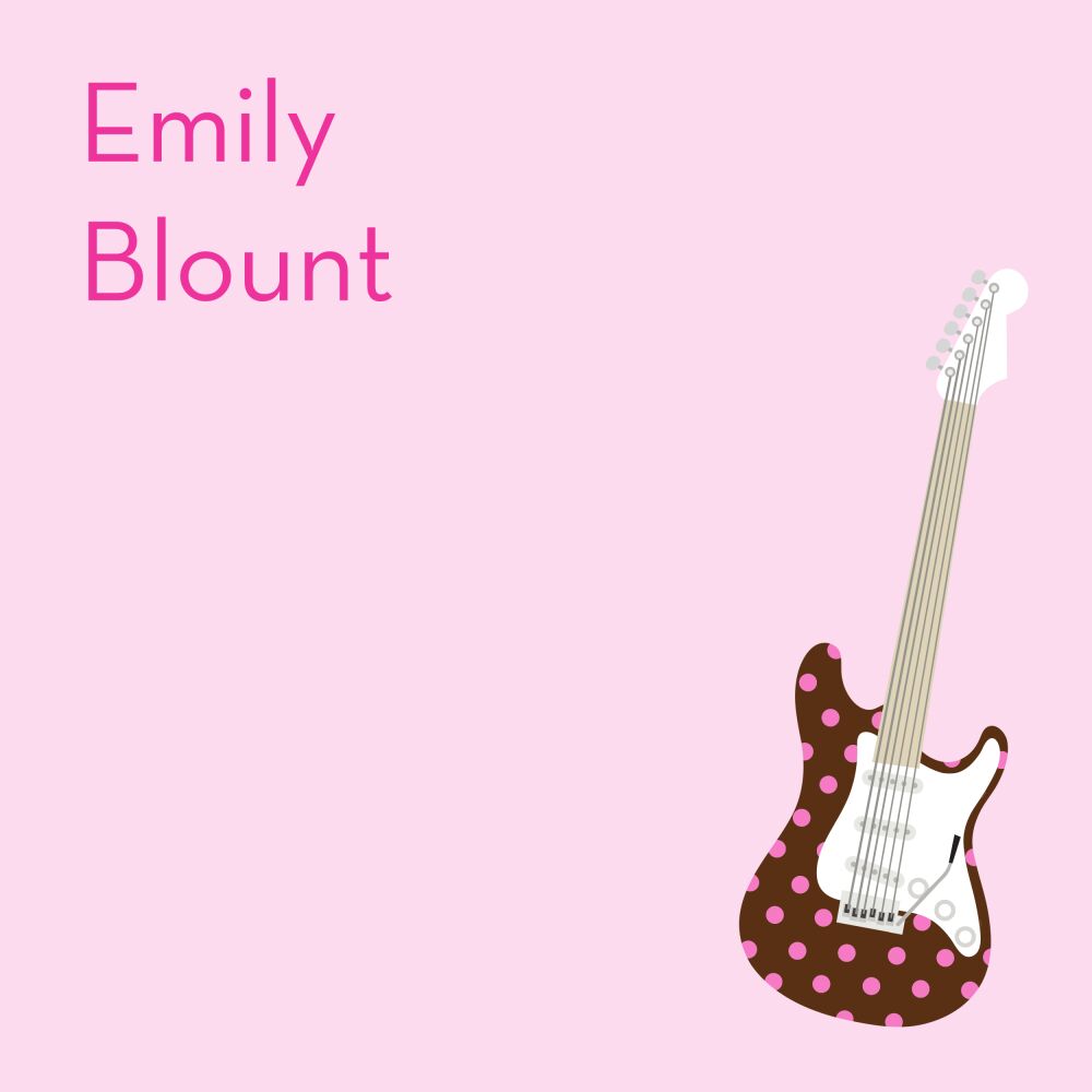 Lets Rock Pink Flat Calling Card