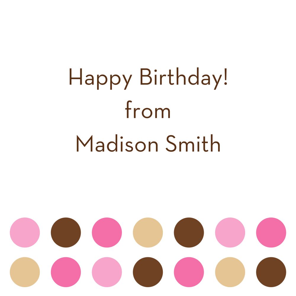 Polka Dot Party Flat Calling Card