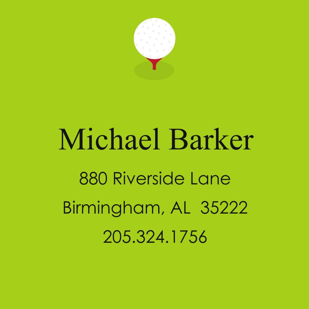 Lets Play Golf Flat Calling Card