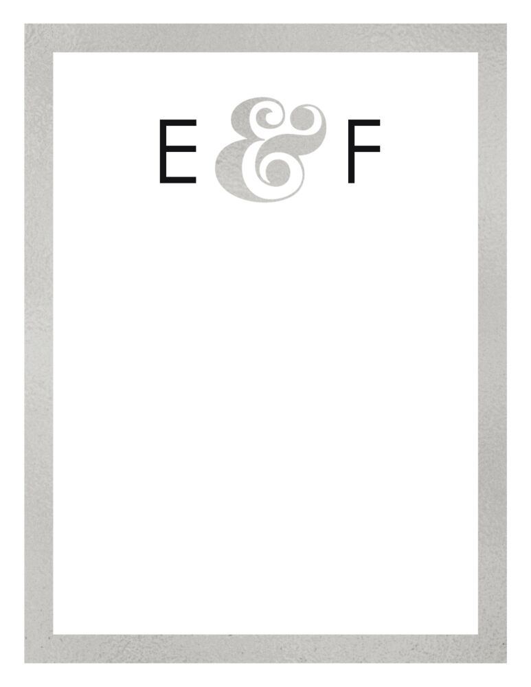 Bold and Bright Foil Pressed Flat Note