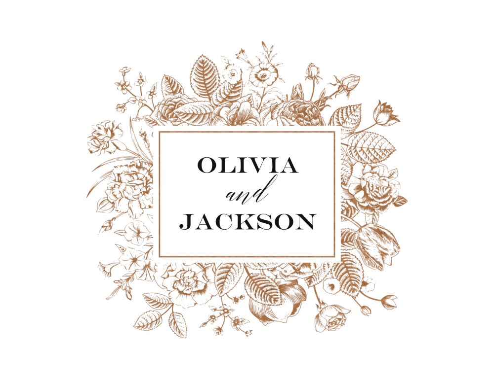 Boxed Blooms Foil Pressed Folded Note