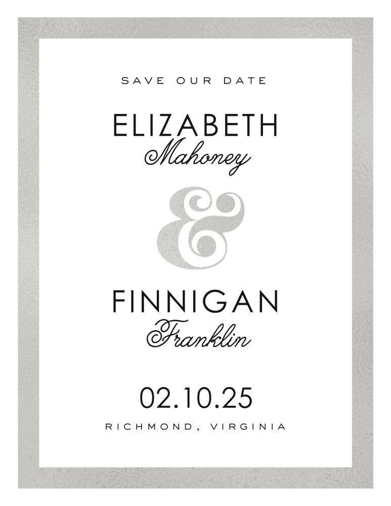 Bold And Bright Foil Pressed Save The Date Card